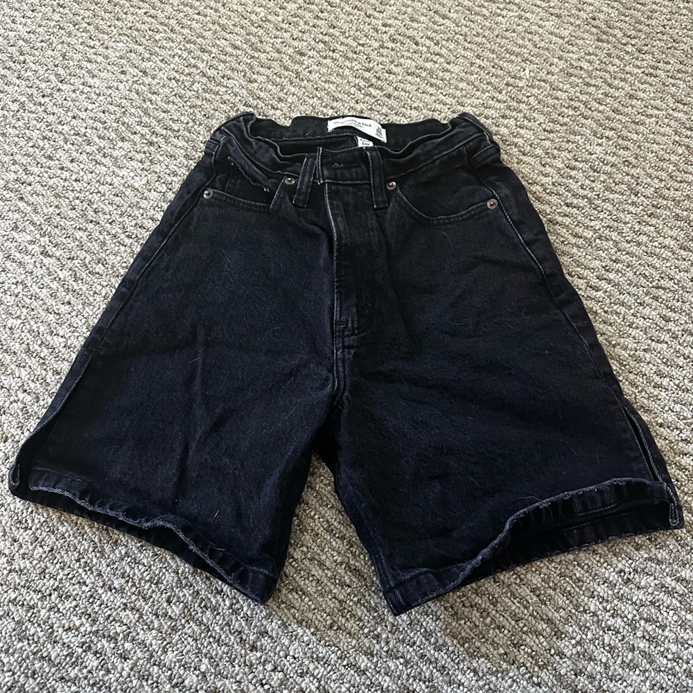 Abercrombie & Fitch Dark Wash High Rise Shorts